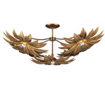 Alithea Semi Flush Ceiling Light - Antique Brass