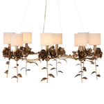 Rosabel Chandelier - Antique Brass / Off White