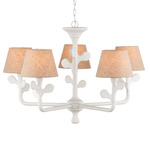 Charny Chandelier - Gesso White / Natural Linen