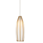 Parish Pendant - Antique Brass / White