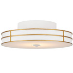 Fielding Ceiling Light - White / Gold Leaf / White