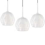 Cage Multi Light Pendant - White / White