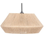 Alderney Convertible Ceiling Light / Pendant - Black / Natural