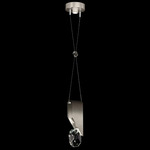 Aria Slab Pendant - Soft Ombre Silver / Crystal