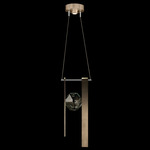 Aria Bar Pendant - Soft Ombre Bronze / Crystal