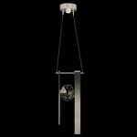 Aria Bar Pendant - Soft Ombre Silver / Crystal
