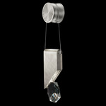 Aria Slab Wall Sconce - Brushed Silver / Crystal