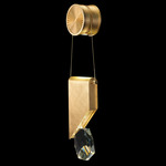 Aria Slab Wall Sconce - Brushed Gold / Crystal