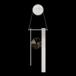 Aria Bar Wall Sconce - Brushed Silver / Crystal