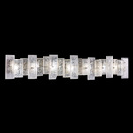 Lunea Bathroom Vanity Light - Silver Leaf / Crystal