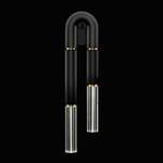 Antonia Wall Sconce - Black / Brass / No Skin / Clear
