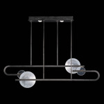 Selene 65 Linear Pendant - Black Iron / Clear / White