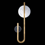 Selene Wall Sconce - Gold Leaf / Clear / White