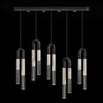 Antonia Linear Multi Light Pendant - Black / Nickel / Smoke / Clear