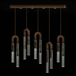 Antonia Linear Multi Light Pendant - Bronze / Nickel / Charcoal / Clear