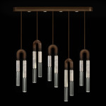 Antonia Linear Multi Light Pendant - Bronze / Nickel / Smoke / Clear