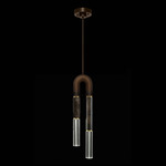 Antonia Pendant - Bronze / Brass / Charcoal / Clear