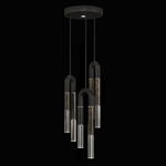 Antonia Round Multi Light Pendant - Black / Nickel / Charcoal / Clear