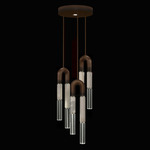 Antonia Round Multi Light Pendant - Bronze / Nickel / Smoke / Clear