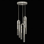 Antonia Round Multi Light Pendant - Silver Leaf / Brass / No Skin / Clear