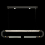 Antonia Linear Pendant - Black / Brass / Smoke / Clear