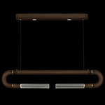 Antonia Linear Pendant - Bronze / Brass / No Skin / Clear