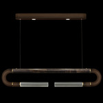 Antonia Linear Pendant - Bronze / Brass / Charcoal / Clear