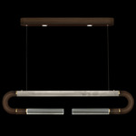 Antonia Linear Pendant - Bronze / Brass / Smoke / Clear