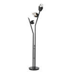 Chrysalis Torchiere Floor Lamp - Ink / Black Crystal