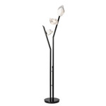 Chrysalis Torchiere Floor Lamp - Ink / White Crystal