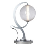 Pression Table Lamp - Sterling / Crackle Glass
