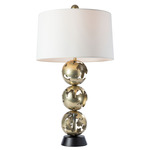 Pangea Tall Table Lamp - Modern Brass / Natural Anna