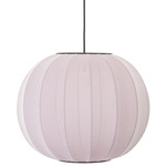 Knit Wit Round Pendant - Matte Black / Light Pink