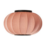 Knit Wit Coral Round Ceiling Light - Matte Black / Coral