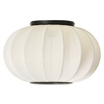 Knit Wit Round Ceiling Light - Matte Black / Pearl White