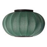 Knit Wit Round Ceiling Light - Matte Black / Tweed Green
