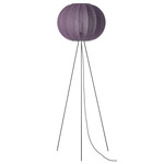 Knit Wit High Floor Lamp - Matte Black / Burgundy