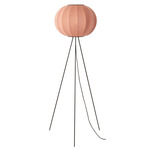 Knit Wit High Floor Lamp - Matte Black / Coral