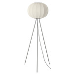 Knit Wit High Floor Lamp - Matte Black / Pearl White