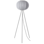 Knit Wit High Floor Lamp - Matte Black / Silver