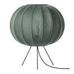 Knit Wit Low Floor Lamp - Matte Black / Tweed Green