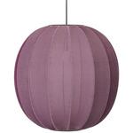 Knit Wit Round Pendant - Matte Black / Burgundy