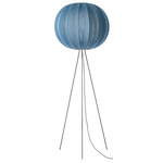 Knit Wit High Floor Lamp - Matte Black / Blue Stone