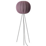 Knit Wit High Floor Lamp - Matte Black / Burgundy