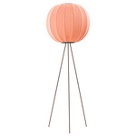 Knit Wit High Floor Lamp - Matte Black / Coral