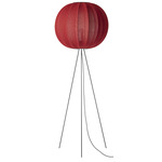 Knit Wit High Floor Lamp - Matte Black / Maple Red