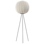 Knit Wit High Floor Lamp - Matte Black / Pearl White