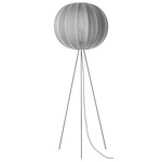 Knit Wit High Floor Lamp - Matte Black / Silver