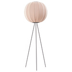 Knit Wit High Floor Lamp - Matte Black / Sandstone