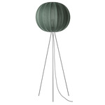 Knit Wit High Floor Lamp - Matte Black / Tweed Green